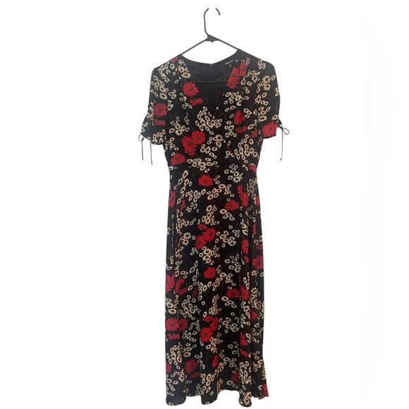 Madewell Peekaboo sleeve midi hillside Daises faux wrap floral flattering dress - Picture 11 of 11
